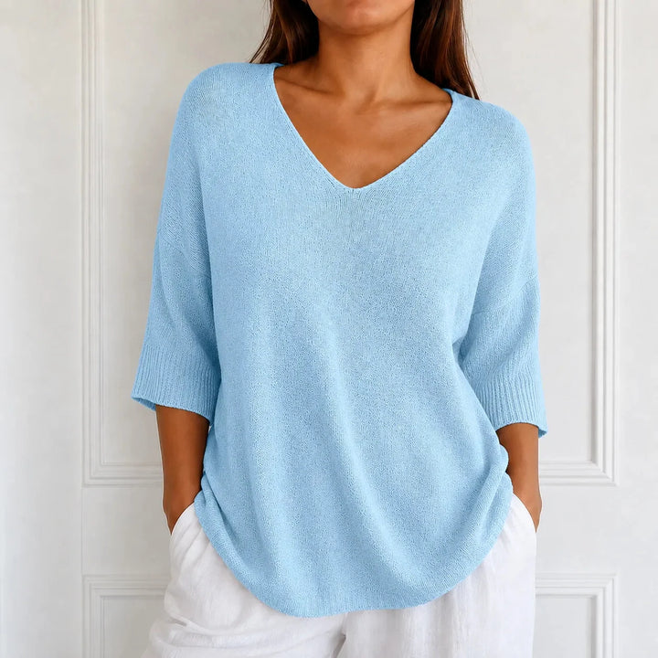 Maya | Casual and Stylish Women's Knit Tunic Top with V-Neck