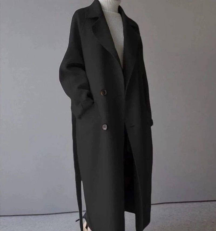 Long Double-Breasted Coat, view 6 - Elena Harper