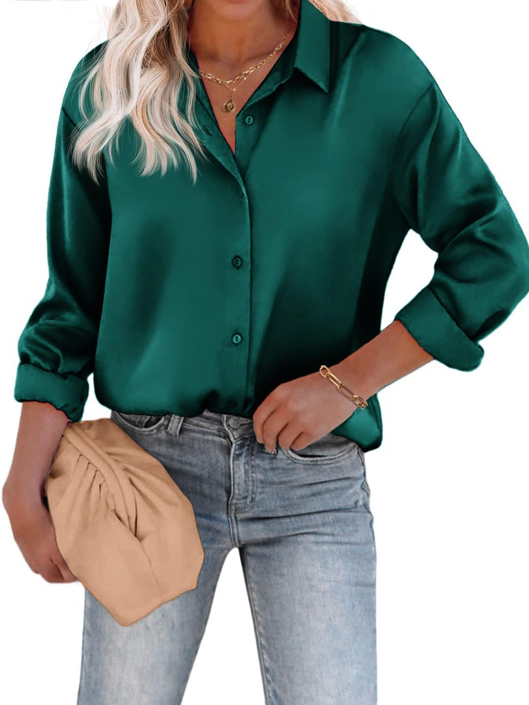 Noelia | Relaxed and Elegant Shirt Blouse with Buttons