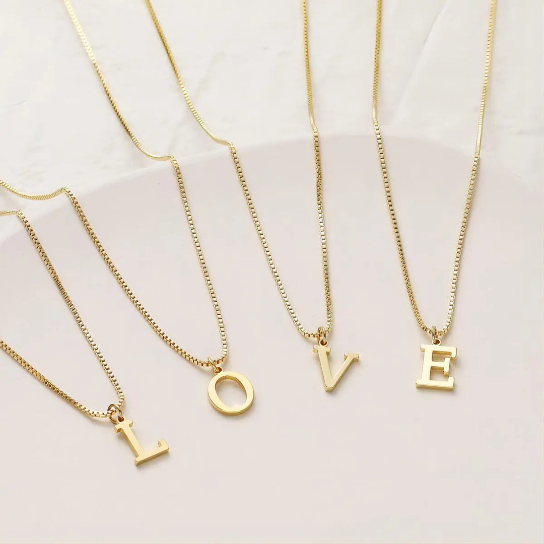 Enzhalynne™  |  Necklace Initials 18k Gold