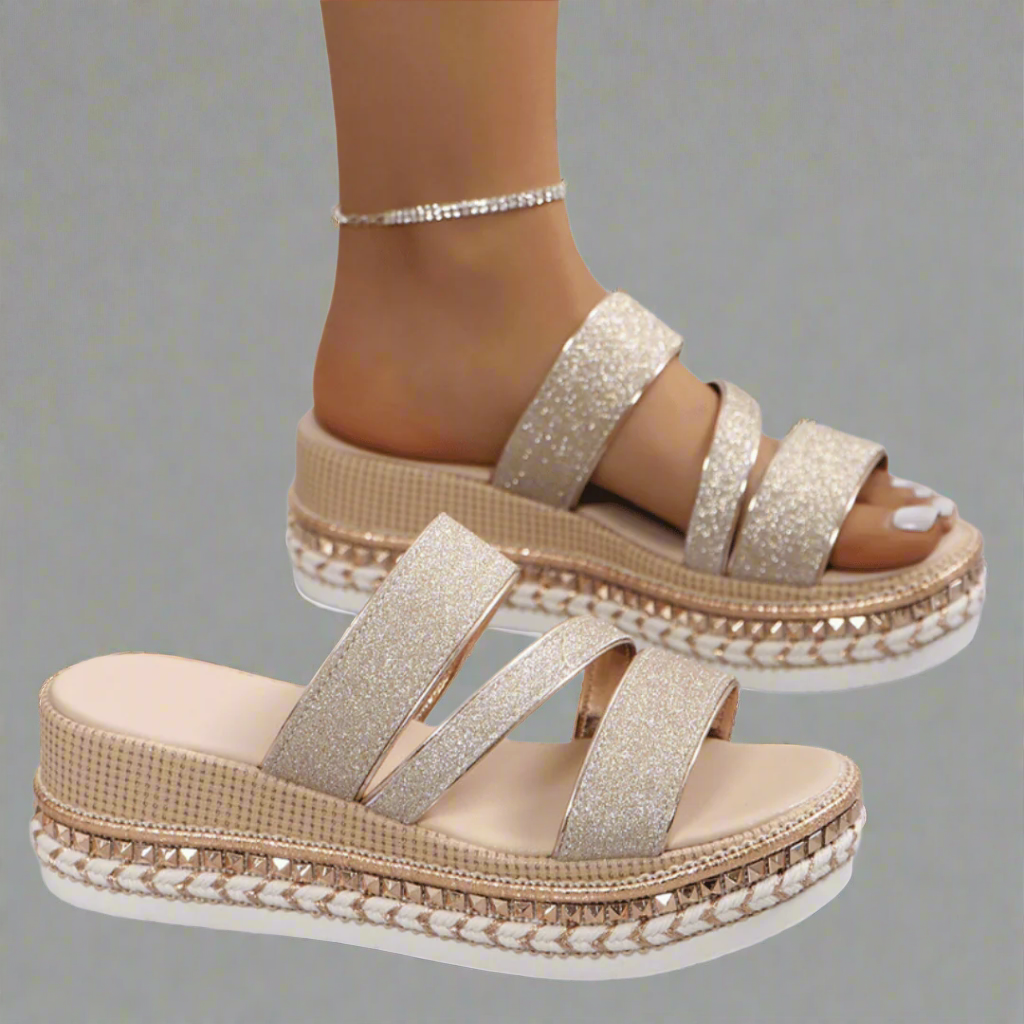Women's Comfortable Buckled Peep Toe Sandals