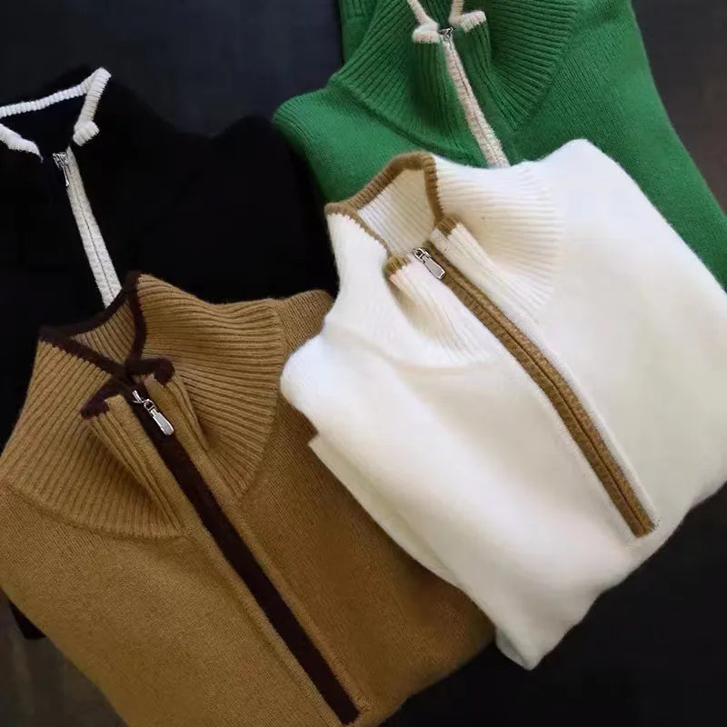 Yanis - Loose Jersey with Half-Zip
