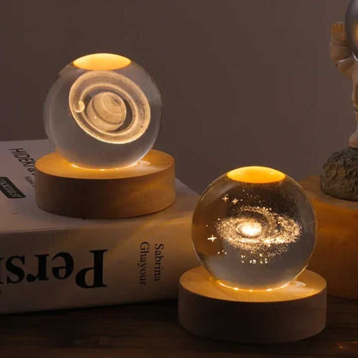 Glowing Crystal Ball with 3D Engraving Night Light