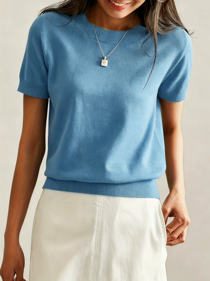 SUMMER SWEATER WITH SHORT SLEEVES FOR WOMEN