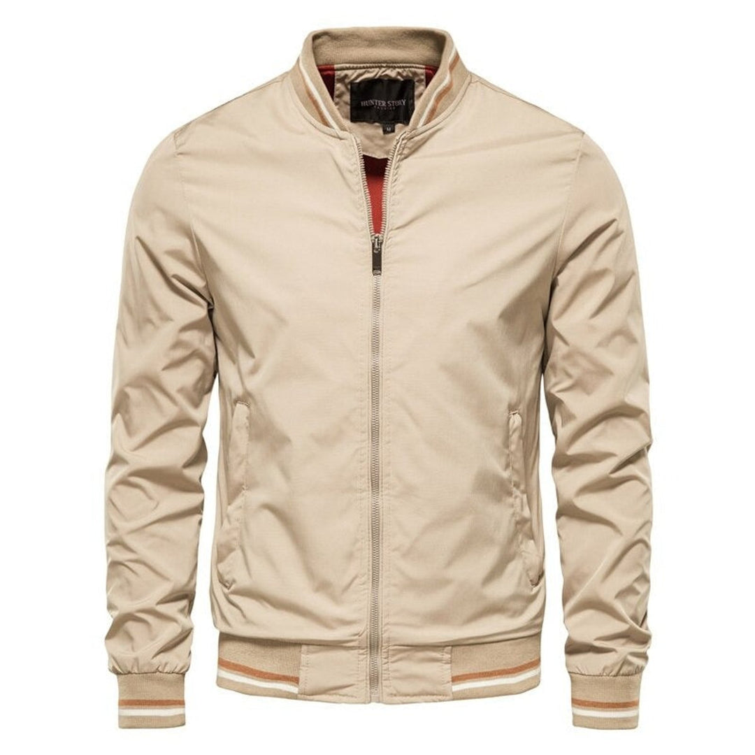 Sebastian | Casual Men's Bomber Jacket with Contrast Rib Details