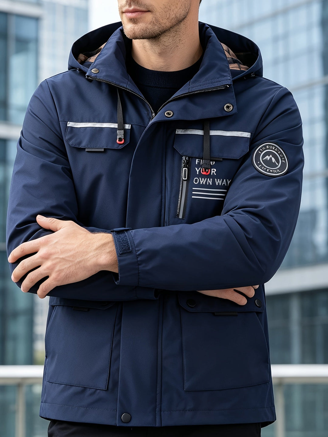 LAURENT MONACO | HOODED JACKET WITH ZIPPER FOR MEN