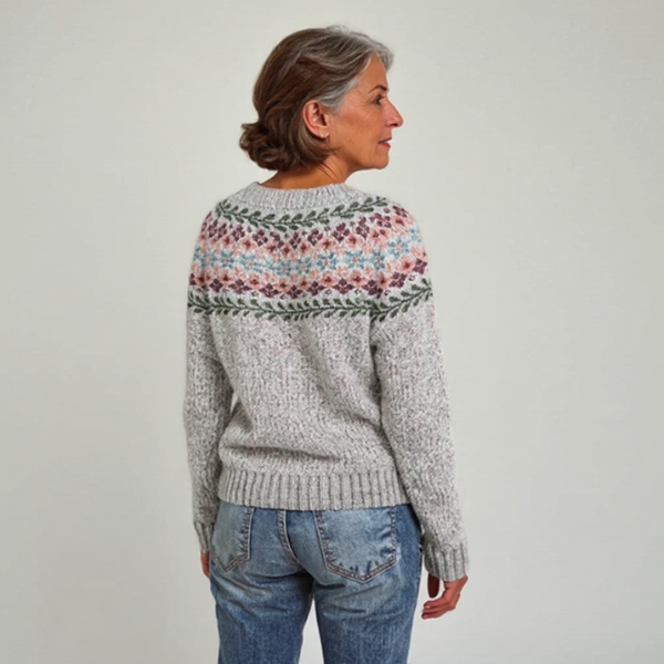 Luciaa Handcrafted Wool Sweater, view 3 - Elena Harper