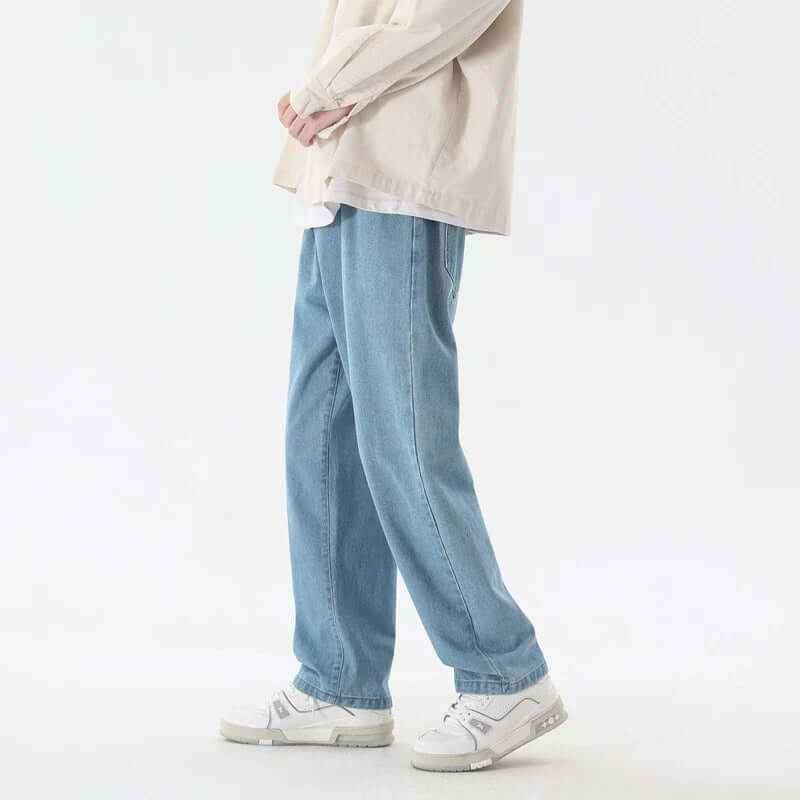 Men's Relaxed Fit Straight Leg Jeans - Elena Harper