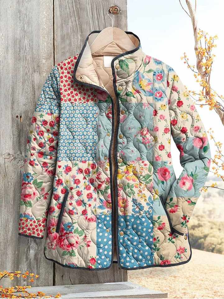 Women's Vintage Charming Floral Jacket Casual Quilted