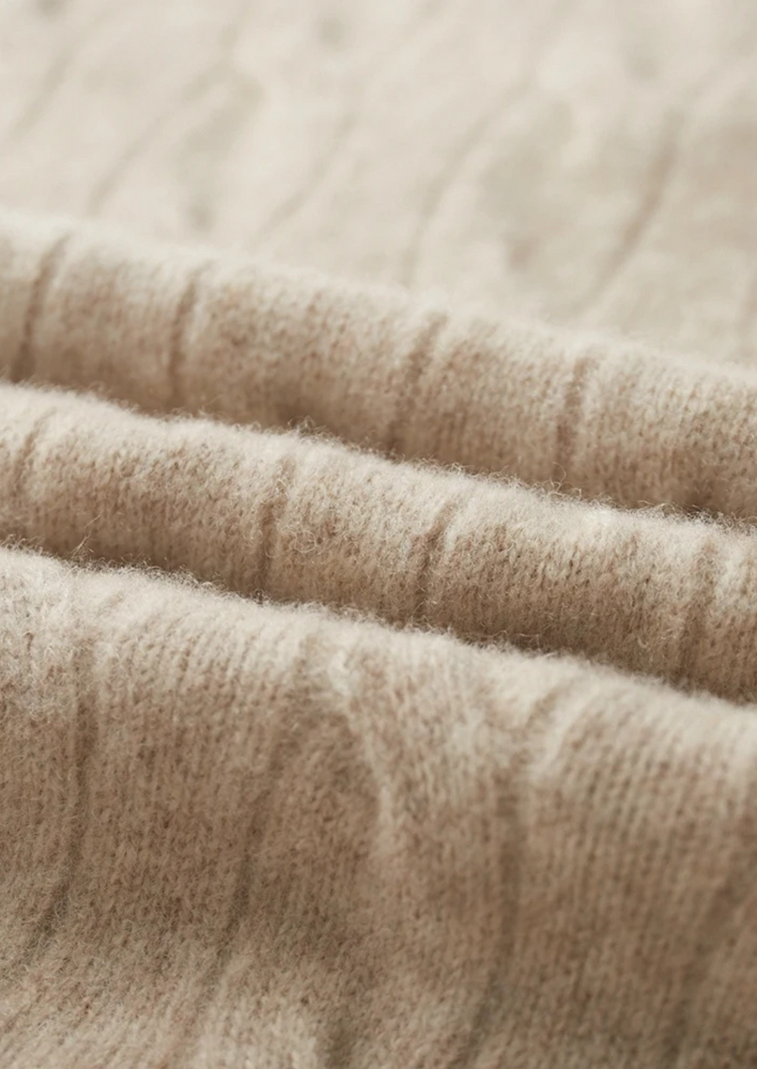 Emma & Rose wool cable knit half-zip sweater — premium knitwear