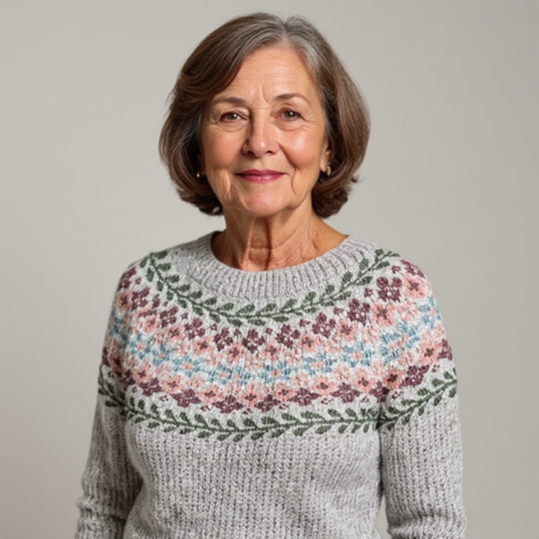 Luciaa Handcrafted Wool Sweater, view 4 - Elena Harper
