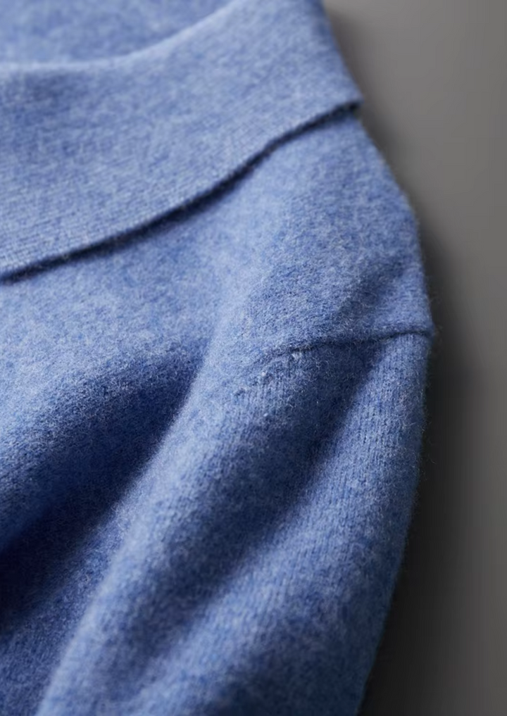 Emma & Rose wool half-zip knit polo — premium knitwear