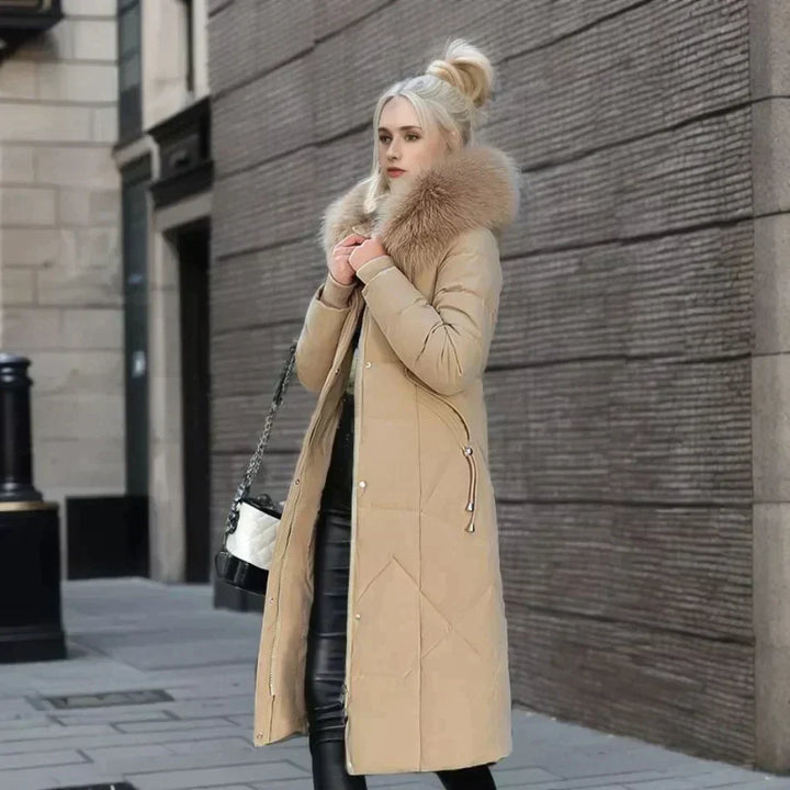 Estelle - Chic Down Jacket with Warm Fur