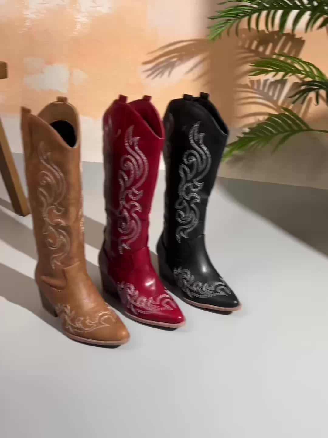 Elisa | Classic Western Cowboy Boots with Comfortable Calf Width