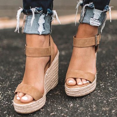 Maribel | Women's Wedge Sandals with Summer Design and Open Toe