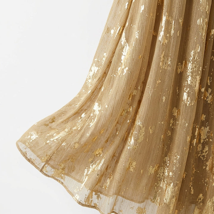 Yellow Sequin Maxi Dress Wedding Guest Evening Outfit