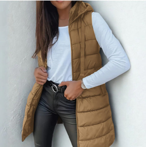 Rain™  |  Casual Sleeveless Hood Long