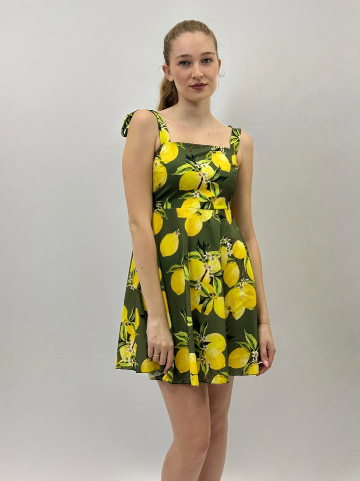 Kirsten™  |  Short Dress Lemon Print