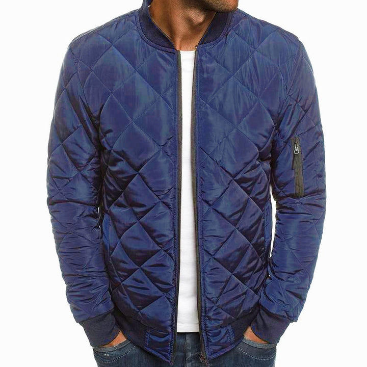 Quilted Bomber Jacket | Zip Front Classic Fit