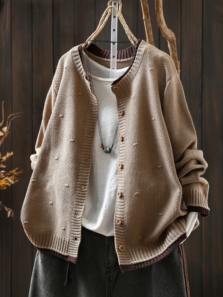 Mariela Relaxed Button Cardigan, view 4 - Elena Harper