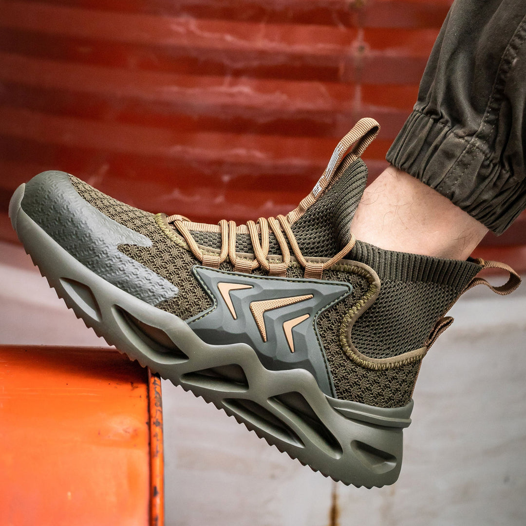 Breathable Flying Woven Anti-Smashing Safety Shoes EB