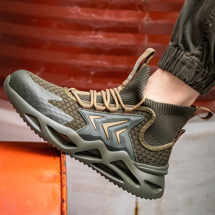 Breathable Flying Woven Anti-Smashing Safety Shoes EB
