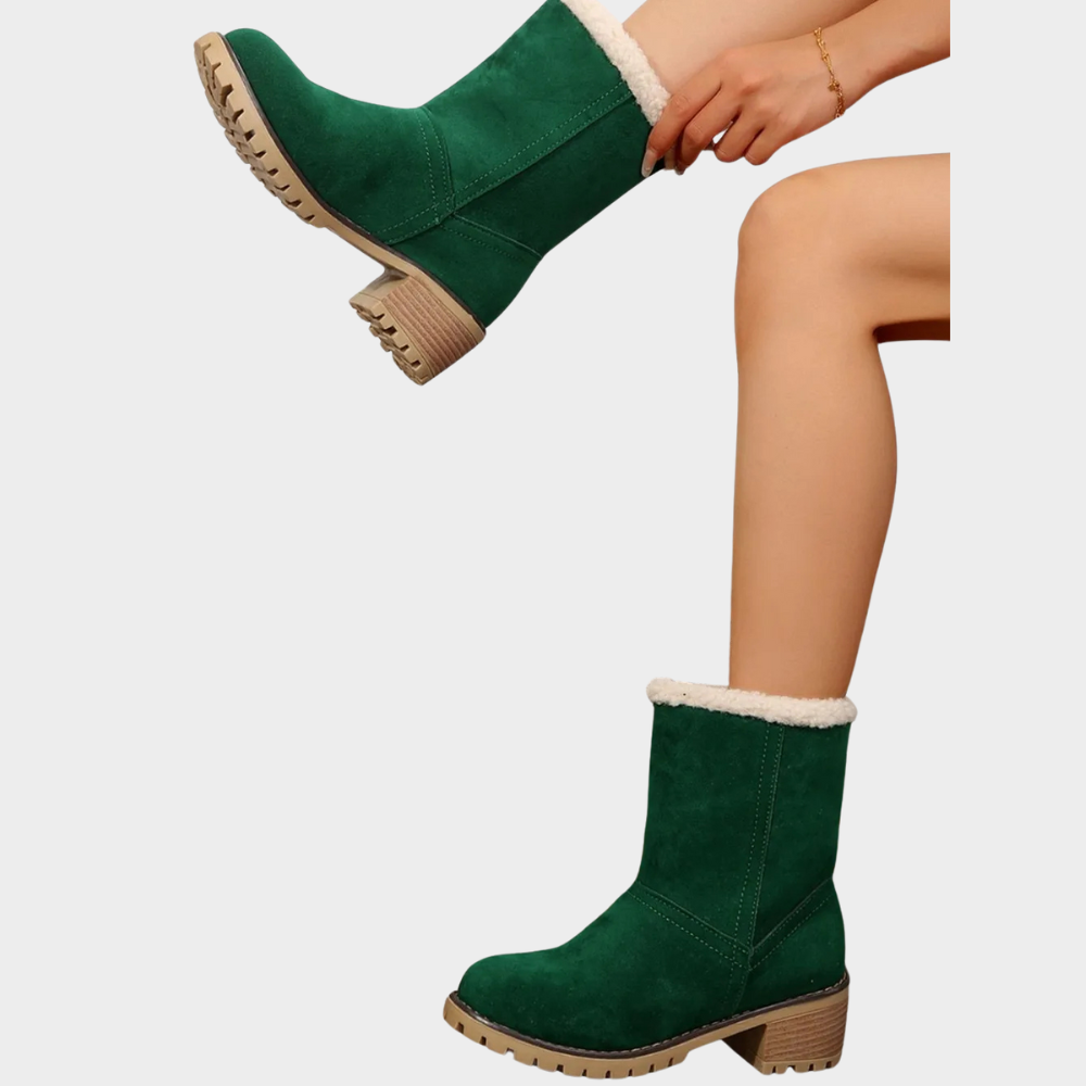Brynn Winter Boots with Medium Heel - Elena Harper