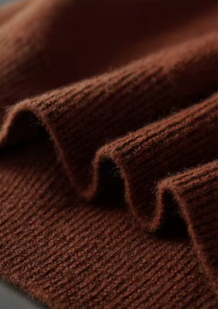 NOBA WOOL RIBBED BUTTONLESS POLO