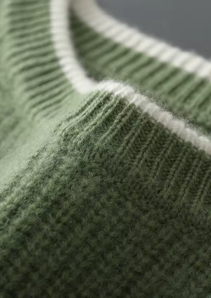 NOBA WOOL TWO TONE CREWNECK