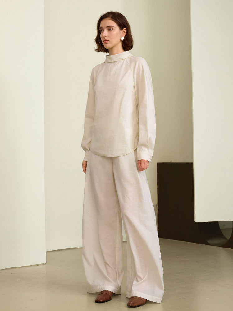 Breathable Linen-Blend Sun Protection top