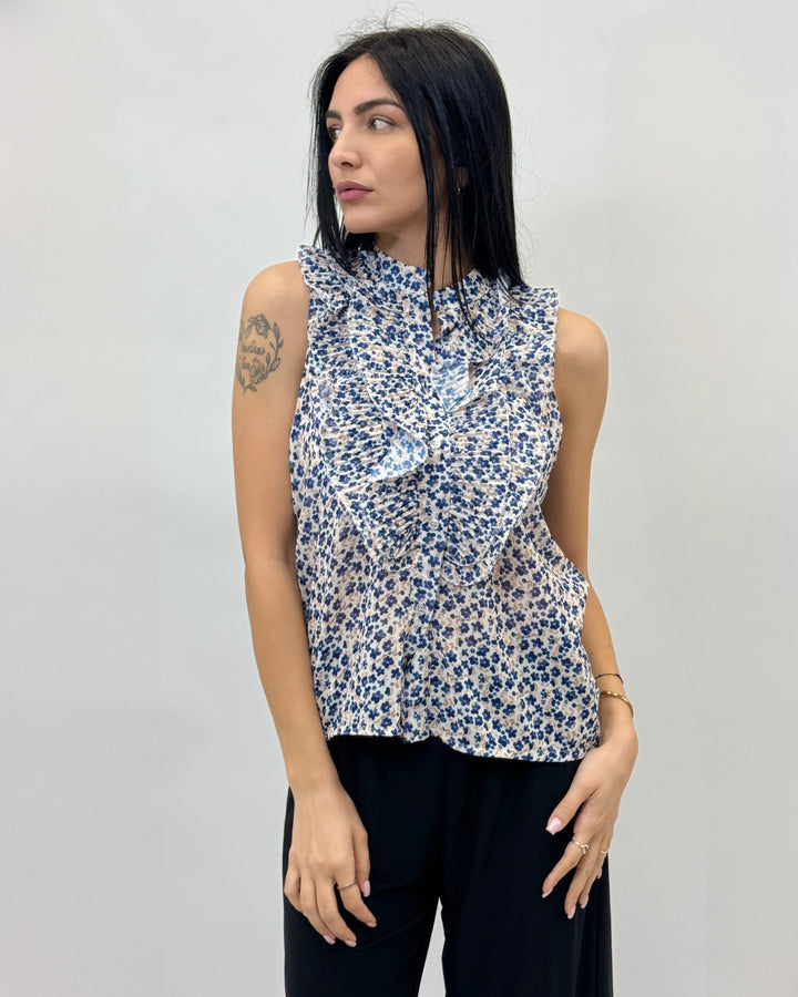Nadia™  |  Sleeveless Blouse Ruffles