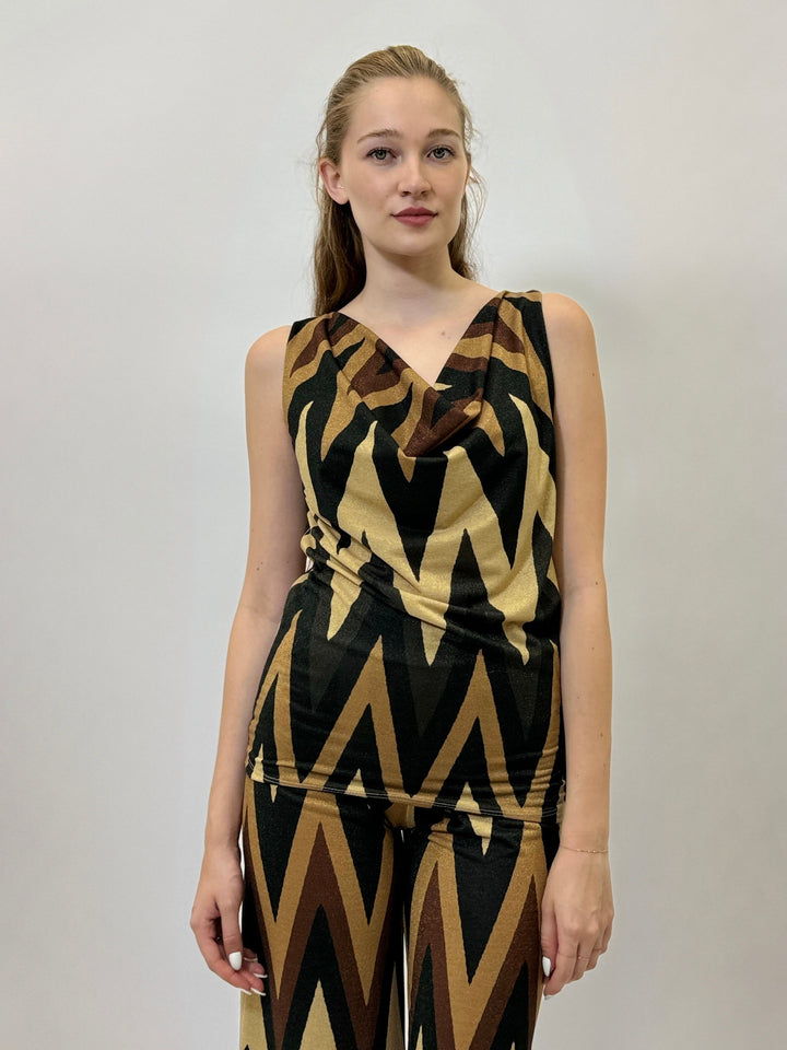 Ursula™  |  Sleeveless Jumper Zigzag Detail