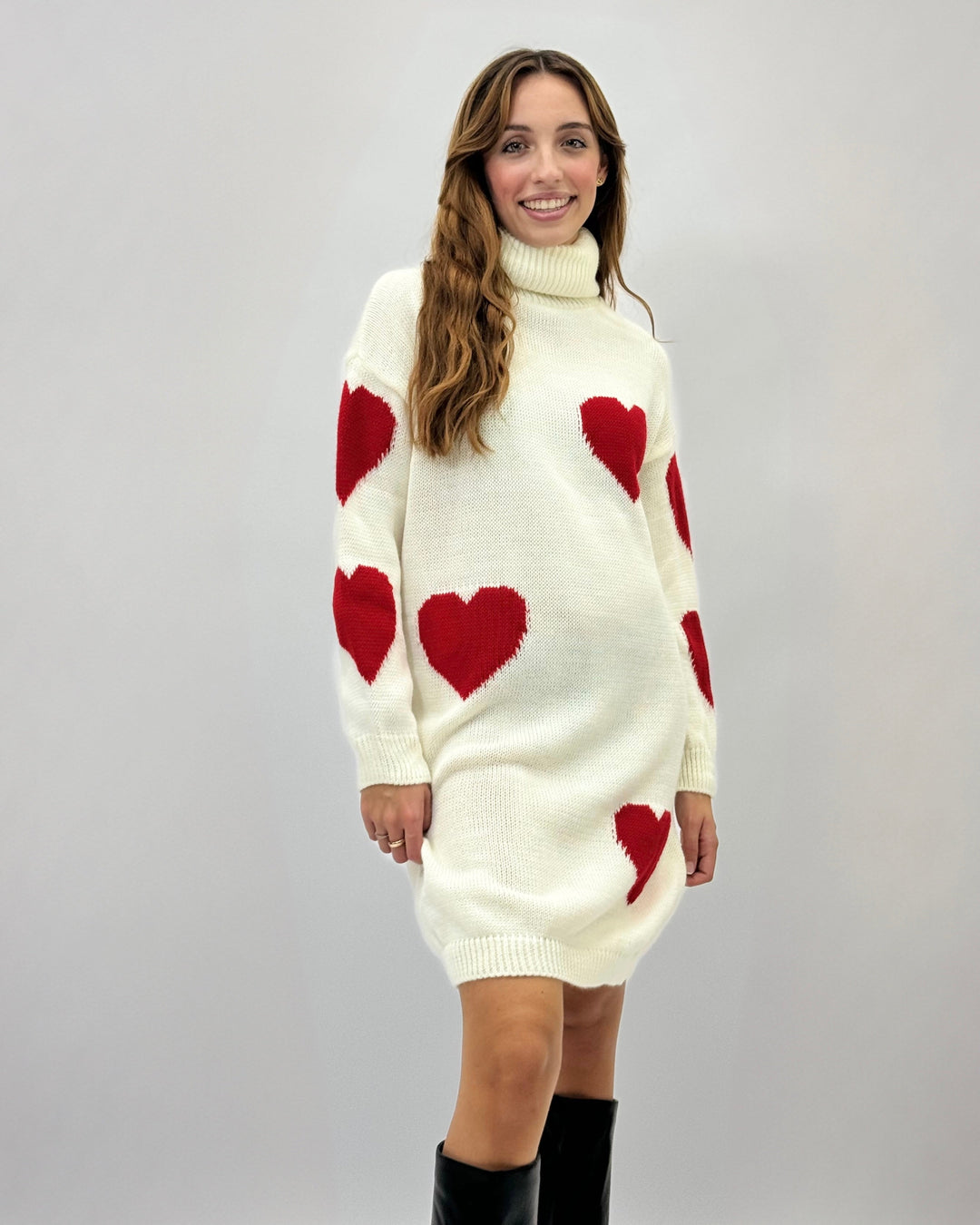 Doreen™  |  Heart Pattern Knit Romantic
