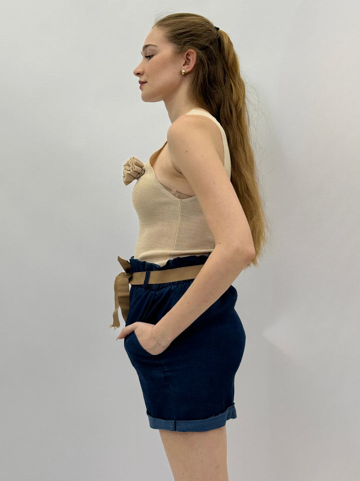 Franziska™  |  Cuffed Shorts Belt Detail
