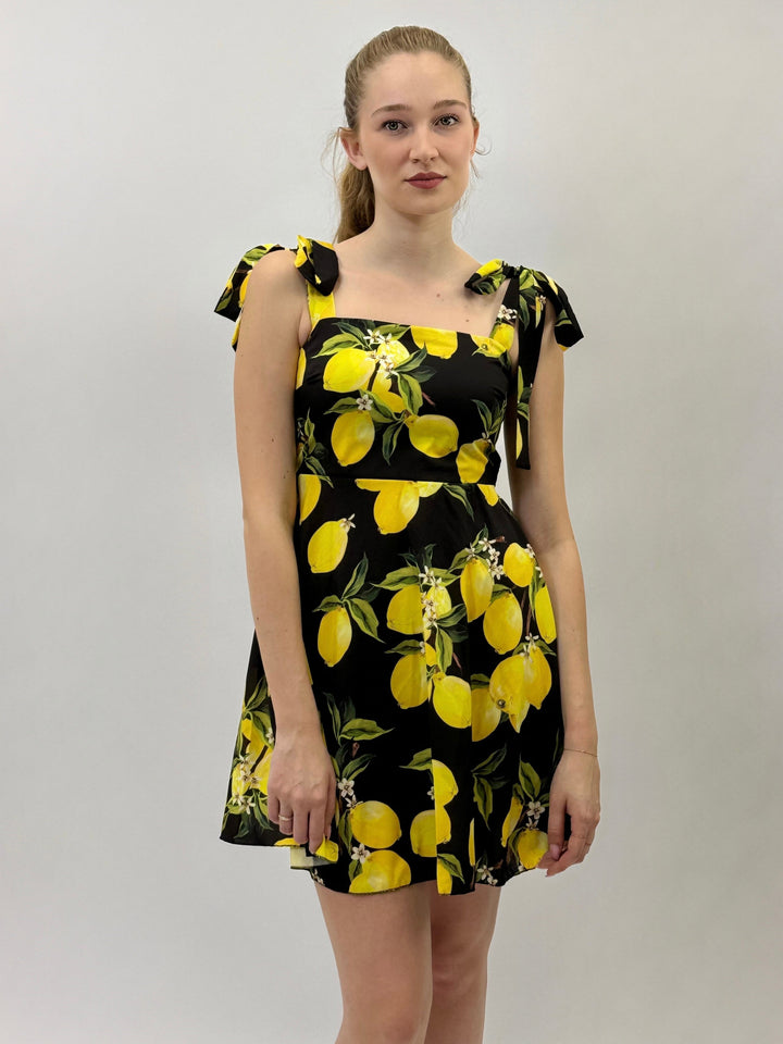 Kirsten™  |  Short Dress Lemon Print