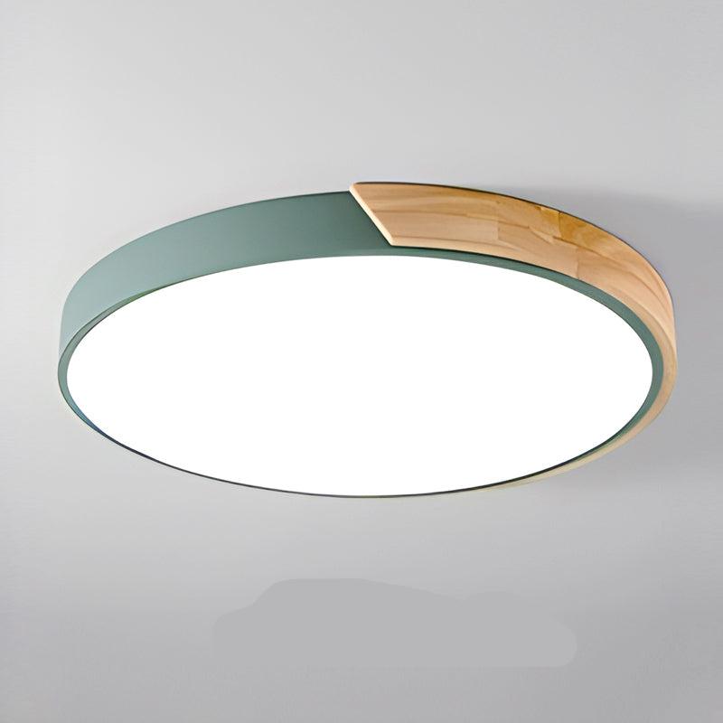 Nordic Macaron Round Wooden Ceiling Lamp