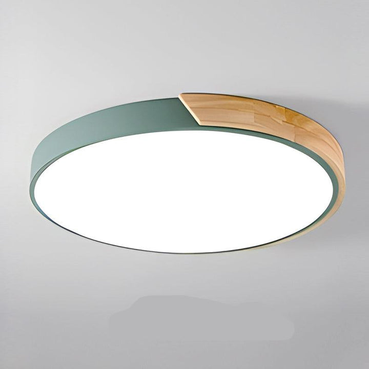 Nordic Macaron Round Wooden Ceiling Lamp