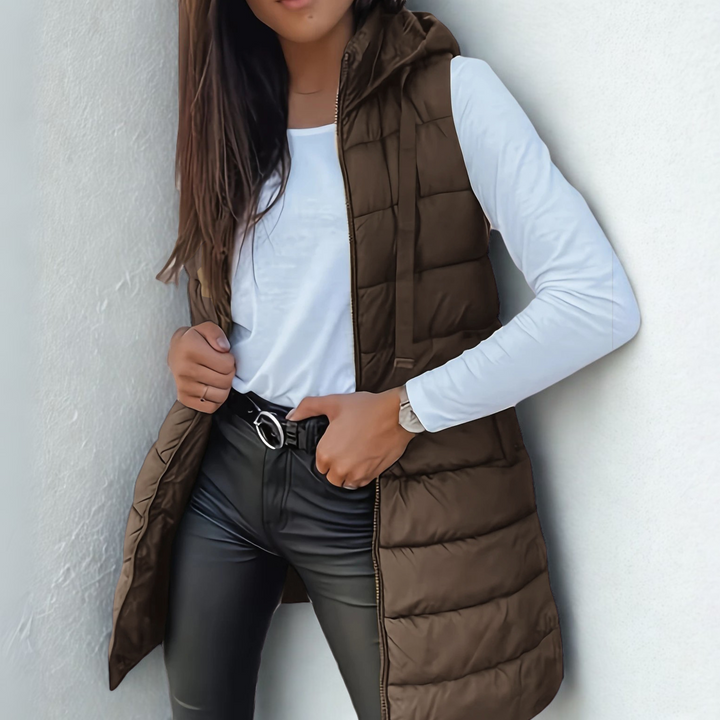 Rain™  |  Casual Sleeveless Hood Long