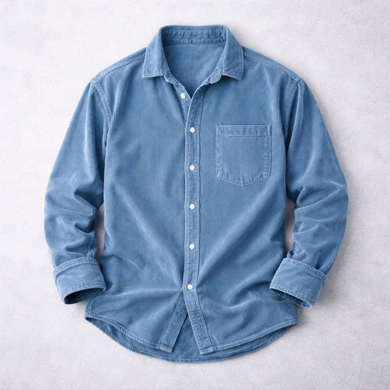 Classic Corduroy Shirt for Men - Elena Harper