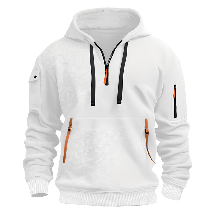 Burton Trendy Hoodie with Half Zipper, view 4 - Elena Harper