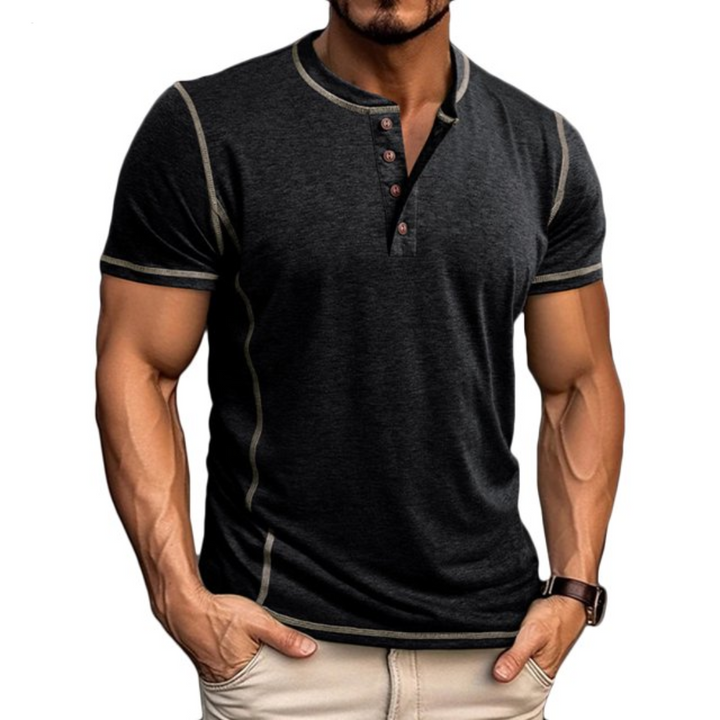 LAURENT MONACO | HENLEY T-SHIRT FOR MEN