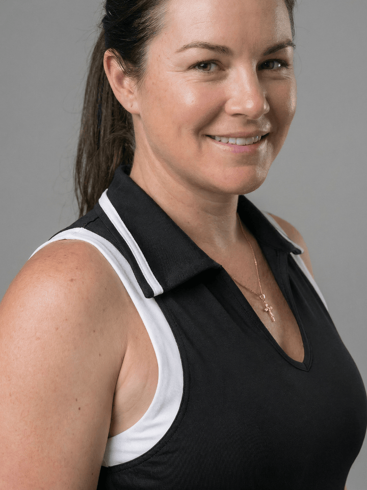 Emma & Rose Cape Town Calune™ collared tennis dress featuring a stylish skirt and sporty design, perfect for active wear.