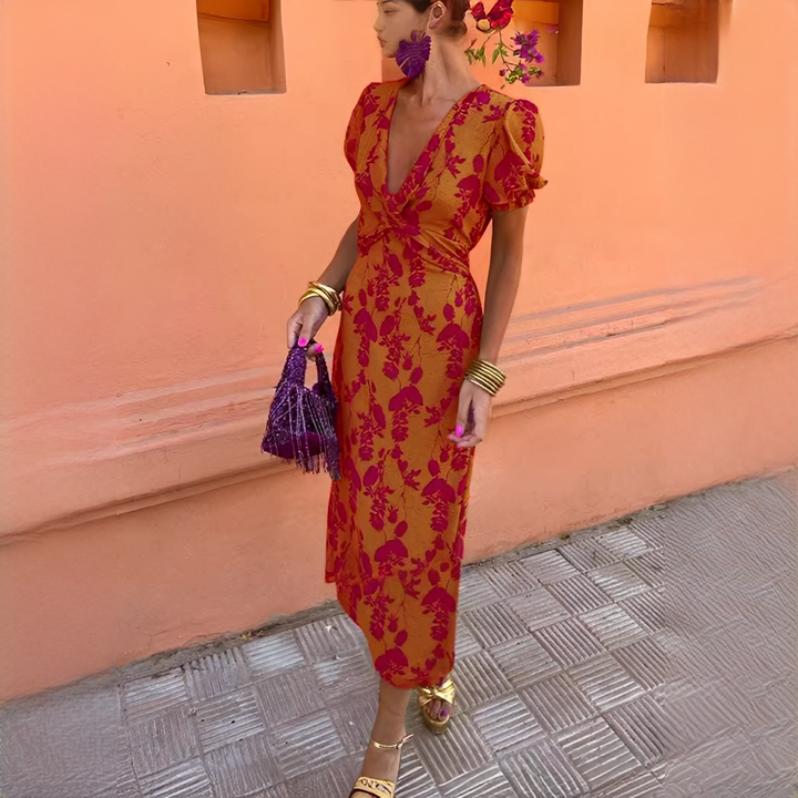 Rizza Elegant Summer Dress for Women, view 2 - Elena Harper