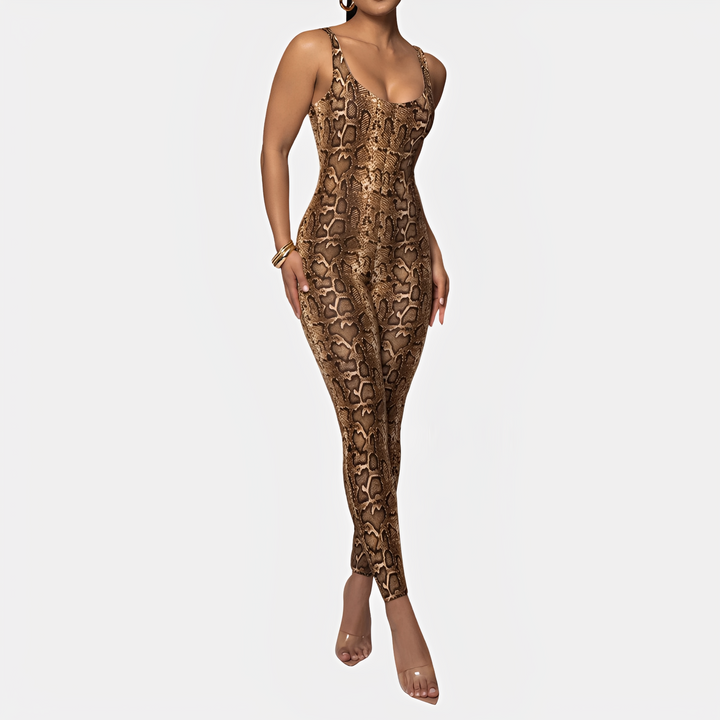Elaine Stylish Printed Bodycon Jumpsuit - Elena Harper