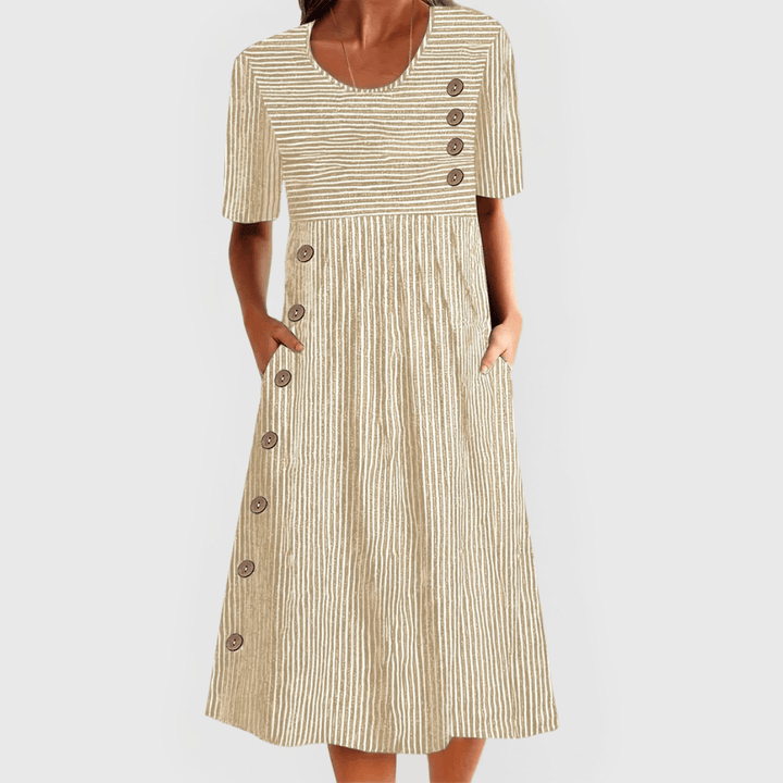 Wanda™  |  Striped Midi Dress