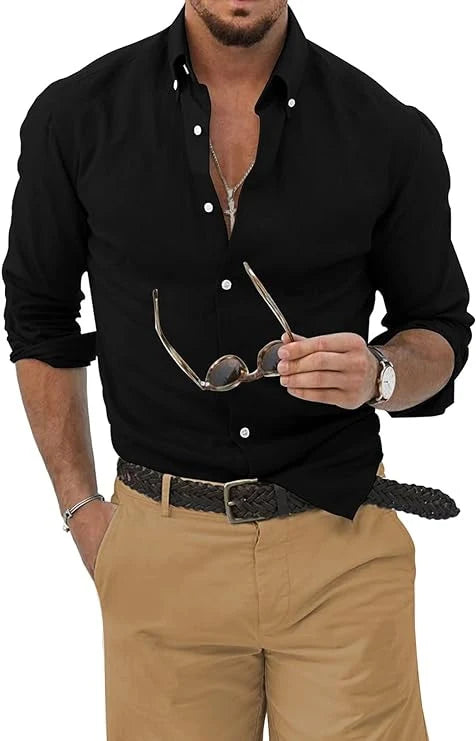 Men's Long Sleeve Casual Formal Shirt