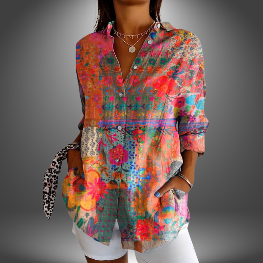Gracelyn Premium Floral Blouse - Elena Harper