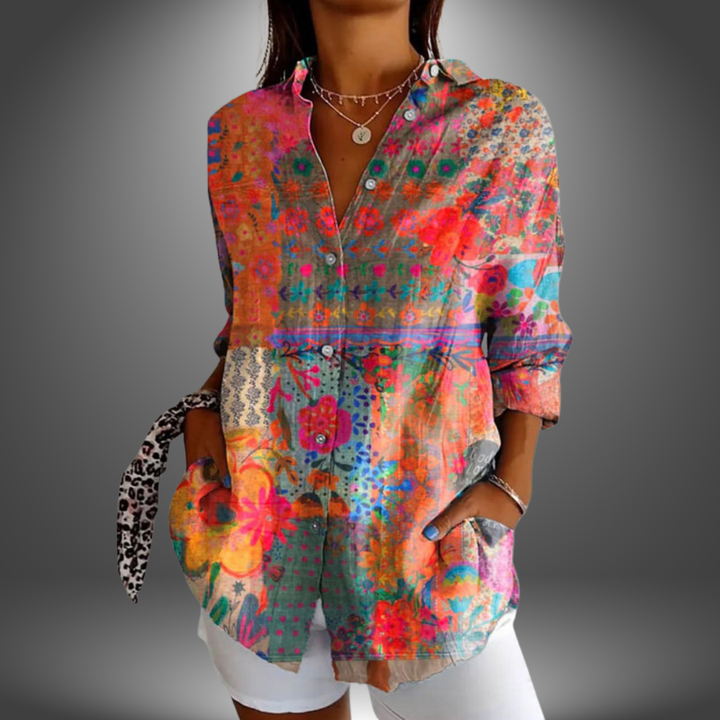 Gracelyn Premium Floral Blouse - Elena Harper
