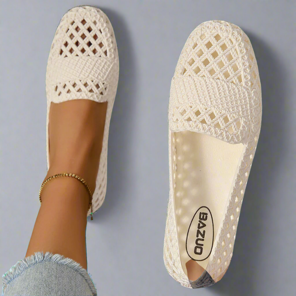 Alba Woven Airy Ballet Flats - Elena Harper