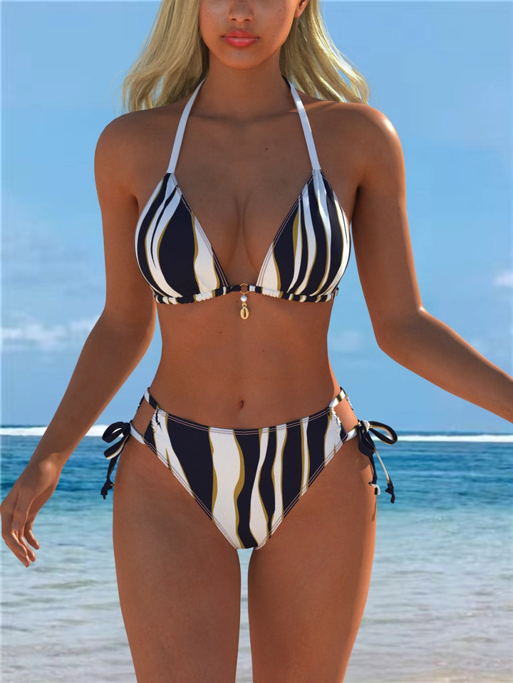 Bianca | Geometric Bikini with Supportive Bra-style Top